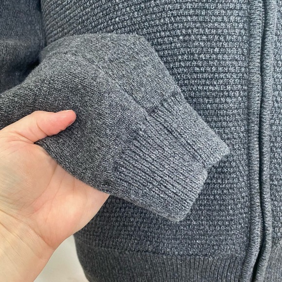 Emanuel Ungaro gray fleece lined zip front sweater XXL - Picture 5 of 11